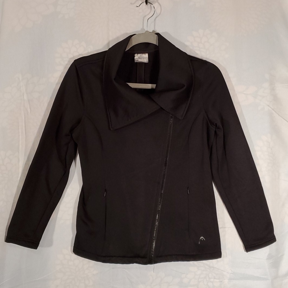 Head asymmetrical black small jacket